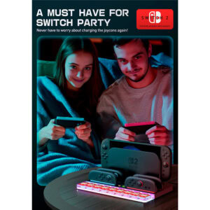Supcase Organizer met Led en Laadstation voor Joy‑Con Nintendo Switch 2 (max. 4 stuks) – Met Koeling - 7