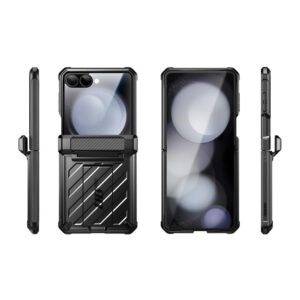 Supcase UB Pro Samsung Galaxy Flip 7 hoesje met screenprotector – Zwart - 1