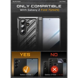 Supcase UB Pro Samsung Galaxy Fold 7 hoesje met screenprotector – Zwart - 2