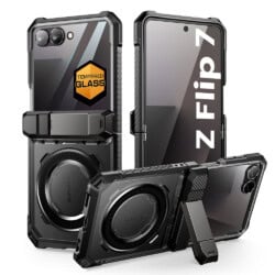 Supcase Ub Grip Samsung Galaxy Flip 7 hoesje met screenprotector en MagSafe - Zwart
