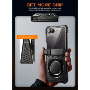 Supcase Ub Grip Samsung Galaxy Flip 7 hoesje met screenprotector en MagSafe – Zwart - 8
