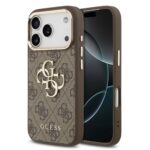 Guess 4G Metal Logo iPhone 17 Pro Max hoesje - Bruin