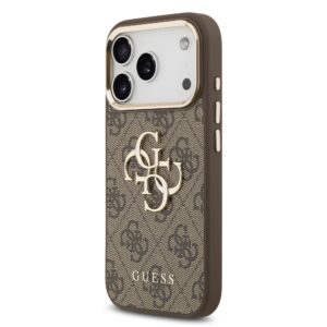 Guess 4G Metal Logo iPhone 17 Pro Max hoesje – Bruin - 1