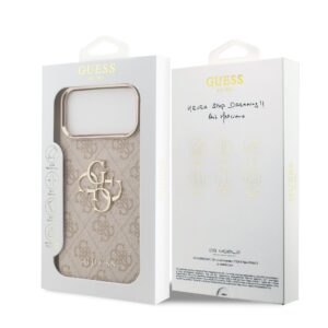 Guess 4G Metal Logo iPhone 17 Pro Max hoesje – Roze - 6
