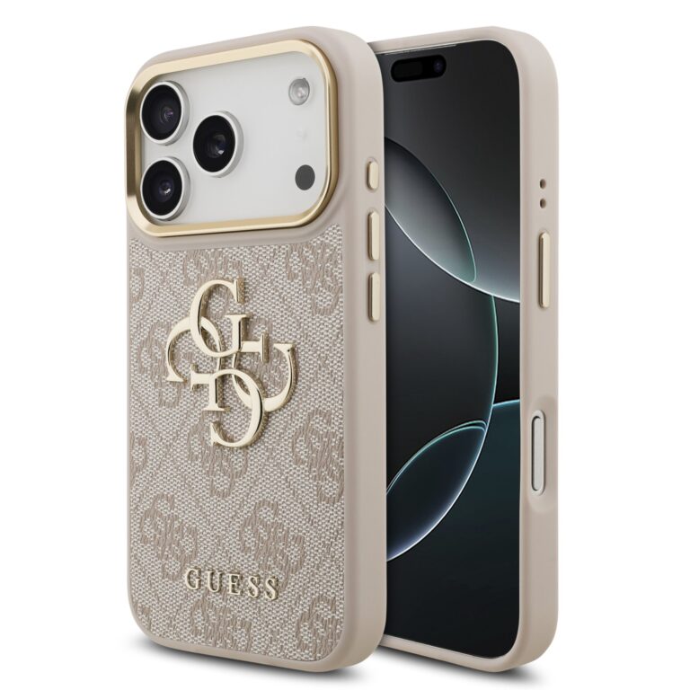 Guess 4G Metal Logo iPhone 17 Pro hoesje - Roze