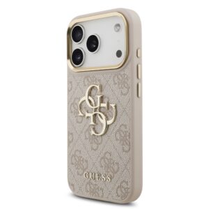 Guess 4G Metal Logo iPhone 17 Pro hoesje – Roze - 1