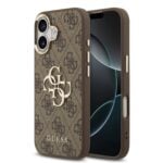 Guess 4G Metal Logo iPhone 17 hoesje - Bruin