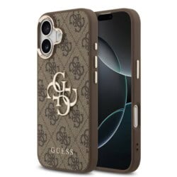 Guess 4G Metal Logo iPhone 17 hoesje - Bruin