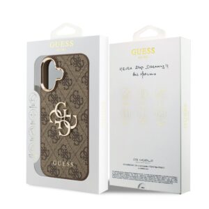 Guess 4G Metal Logo iPhone 17 hoesje – Bruin - 6