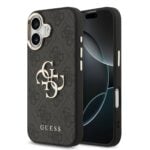 Guess 4G Metal Logo iPhone 17 hoesje - Grijs