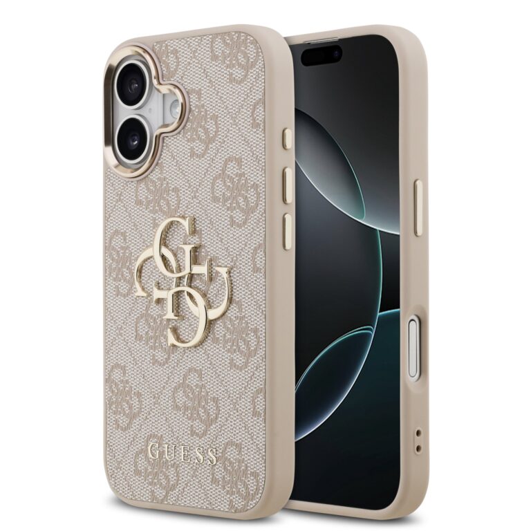 Guess 4G Metal Logo iPhone 17 hoesje - Roze
