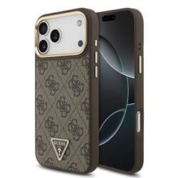 Guess 4G Triangle Logo iPhone 17 Pro Max hoesje met MagSafe - Bruin