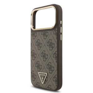Guess 4G Triangle Logo iPhone 17 Pro Max hoesje met MagSafe – Bruin - 4