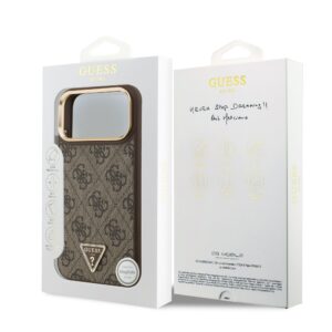 Guess 4G Triangle Logo iPhone 17 Pro Max hoesje met MagSafe – Bruin - 6
