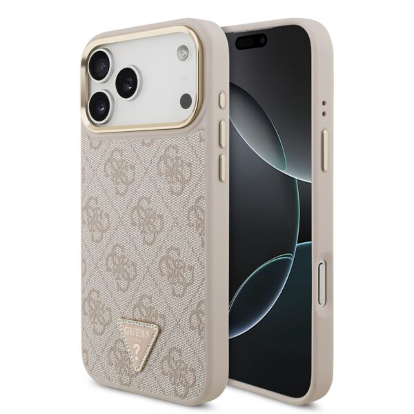 Guess 4G Triangle Logo iPhone 17 Pro Max hoesje met MagSafe - Roze