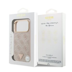 Guess 4G Triangle Logo iPhone 17 Pro Max hoesje met MagSafe – Roze - 6