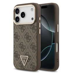 Guess 4G Triangle Logo iPhone 17 Pro hoesje met MagSafe - Bruin