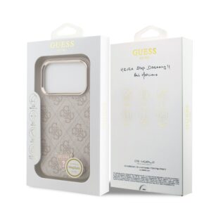 Guess 4G Triangle Logo iPhone 17 Pro hoesje met MagSafe – Roze - 6