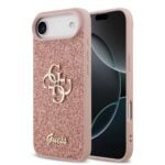 Guess PU Glitter 4G Metal Logo iPhone Air Hoesje - Roze