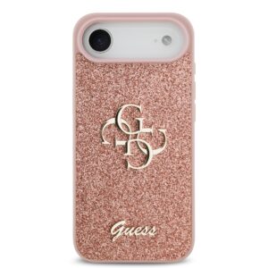 Guess PU Glitter 4G Metal Logo iPhone 17 Air Hoesje – Roze - 2
