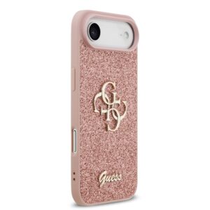 Guess PU Glitter 4G Metal Logo iPhone 17 Air Hoesje – Roze - 3
