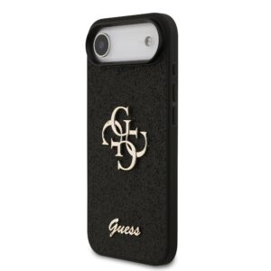 Guess PU Glitter 4G Metal Logo iPhone 17 Air Hoesje – Zwart - 1