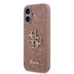 Guess PU Glitter 4G Metal Logo iPhone 17 Hoesje – Roze - 1