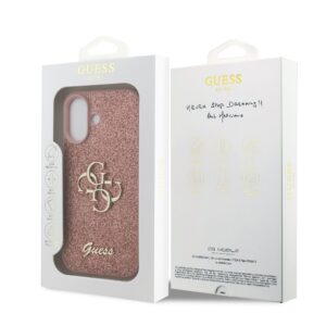 Guess PU Glitter 4G Metal Logo iPhone 17 Hoesje – Roze - 6