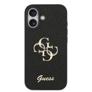 Guess PU Glitter 4G Metal Logo iPhone 17 Hoesje – Zwart - 2