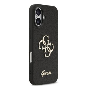 Guess PU Glitter 4G Metal Logo iPhone 17 Hoesje – Zwart - 3