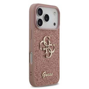 Guess PU Glitter 4G Metal Logo iPhone 17 Pro Hoesje – Roze - 3