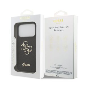 Guess PU Glitter 4G Metal Logo iPhone 17 Pro Hoesje – Zwart - 6