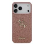 Guess PU Glitter 4G Metal Logo iPhone 17 Pro Max Hoesje – Roze - 2