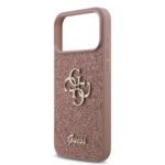 Guess PU Glitter 4G Metal Logo iPhone 17 Pro Max Hoesje – Roze - 4