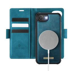 Solidenz 2-in-1 MagSafe Wallet Case voor iPhone 17e / 16e - Blauw