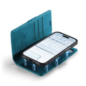 Solidenz 2-in-1 MagSafe Wallet Case voor iPhone 16e – Blauw - 3