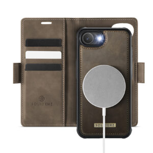 Solidenz 2-in-1 MagSafe Wallet Case voor iPhone 16e – Bruin Main Image