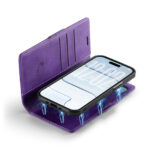 Solidenz 2-in-1 MagSafe Wallet Case voor iPhone 16e – Paars - 3