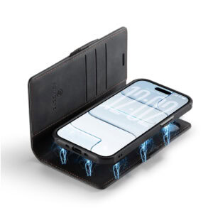 Solidenz 2-in-1 MagSafe Wallet Case voor iPhone 16e – Zwart - 3