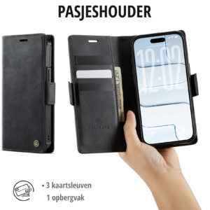 Solidenz 2-in-1 MagSafe Wallet Case voor iPhone 16e – Zwart - 7