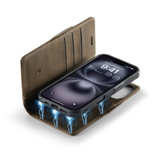 Solidenz 2-in-1 MagSafe Wallet Case voor iPhone 17 – Bruin - 3