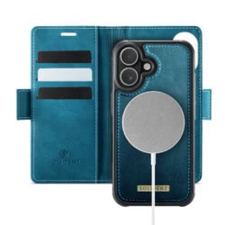 Solidenz 2-in-1 MagSafe Wallet Case voor iPhone 16 Plus - Blauw