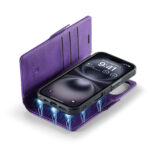 Solidenz 2-in-1 MagSafe Wallet Case voor iPhone 17 – Paars - 3