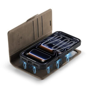 Solidenz 2-in-1 MagSafe Wallet Case voor iPhone 17 Pro Max – Bruin - 3