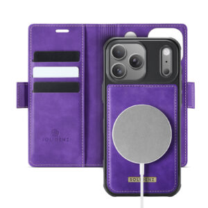 Solidenz 2-in-1 MagSafe Wallet Case voor iPhone 17 Pro Max – Paars Main Image