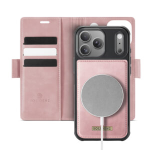 Solidenz 2-in-1 MagSafe Wallet Case voor iPhone 17 Pro Max – Roze Main Image