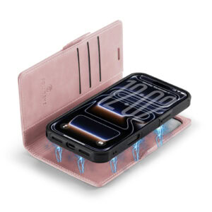 Solidenz 2-in-1 MagSafe Wallet Case voor iPhone 17 Pro Max – Roze - 3