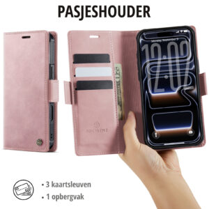 Solidenz 2-in-1 MagSafe Wallet Case voor iPhone 17 Pro Max – Roze - 7