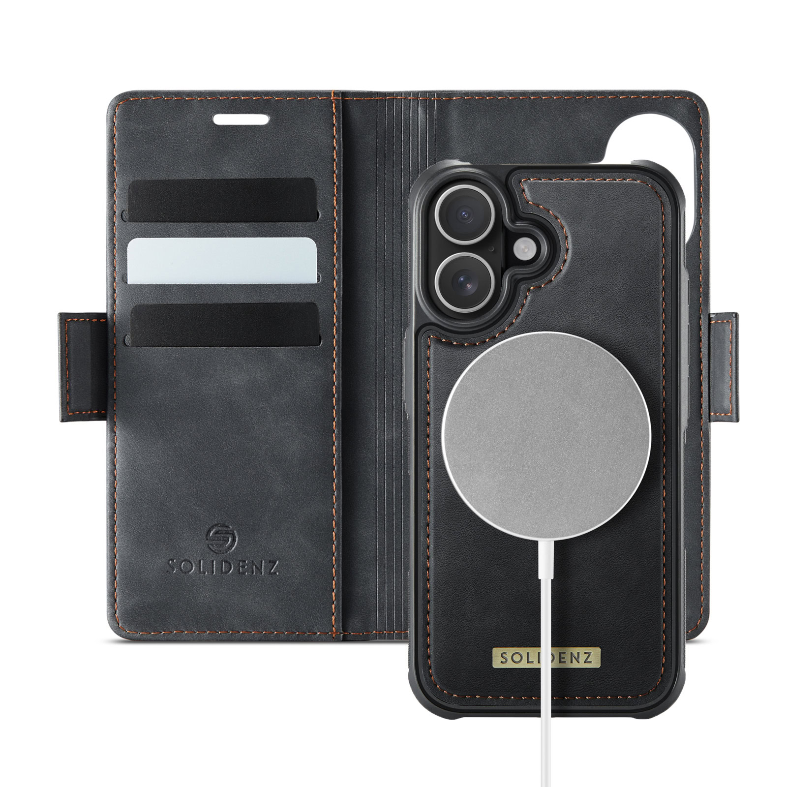 Solidenz 2-in-1 MagSafe Wallet Case voor iPhone 17 – Zwart 1 Solidenz 2-in-1 MagSafe Wallet Case voor iPhone 17 – Zwart 1