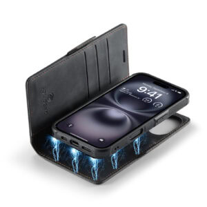 Solidenz 2-in-1 MagSafe Wallet Case voor iPhone 17 – Zwart - 3
